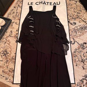 Eveningwear jumpsuit with diamante detail  sleeves